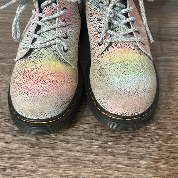 DR MARTENS PASCAL JUNIOR 1460 GIRLS MULTICOLOR RAINBOW BOOTS SIZE 3 - Picture 8 of 8